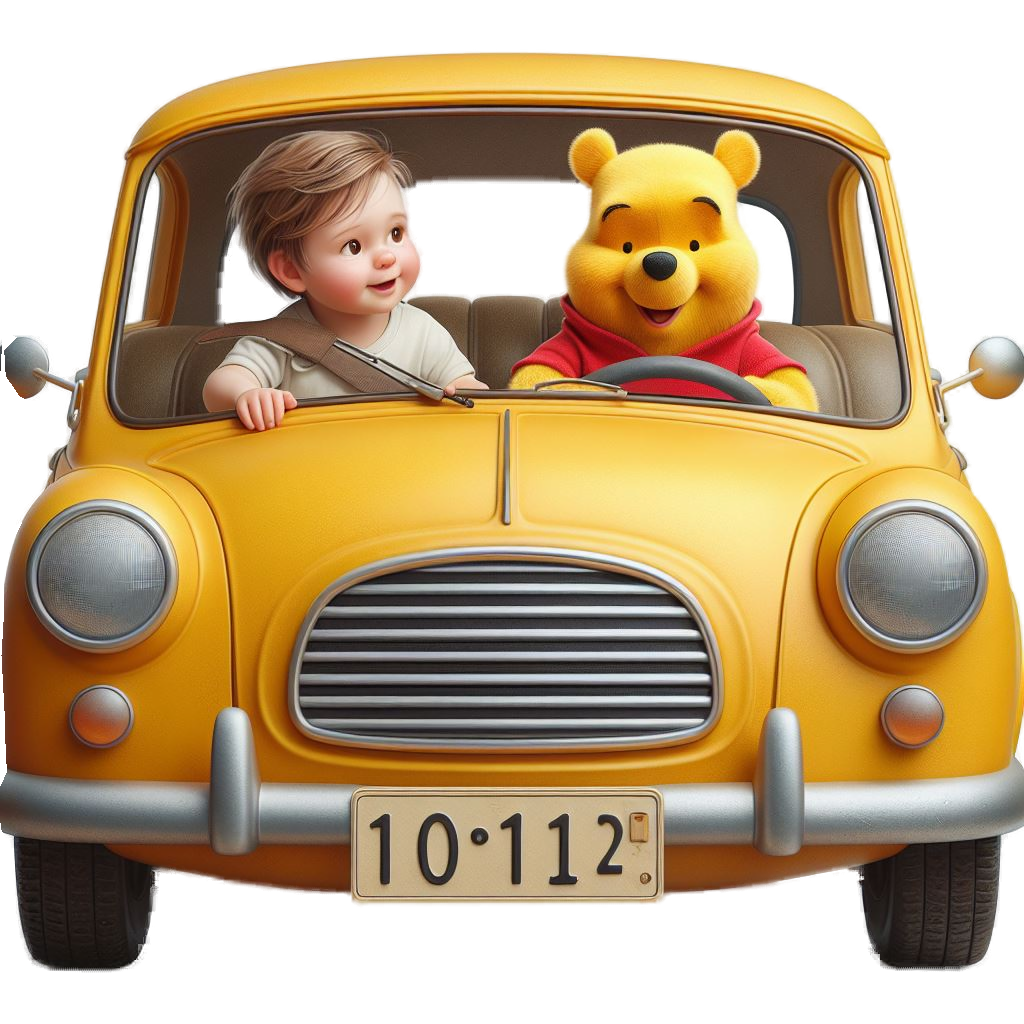 Winnie Pooh im Auto