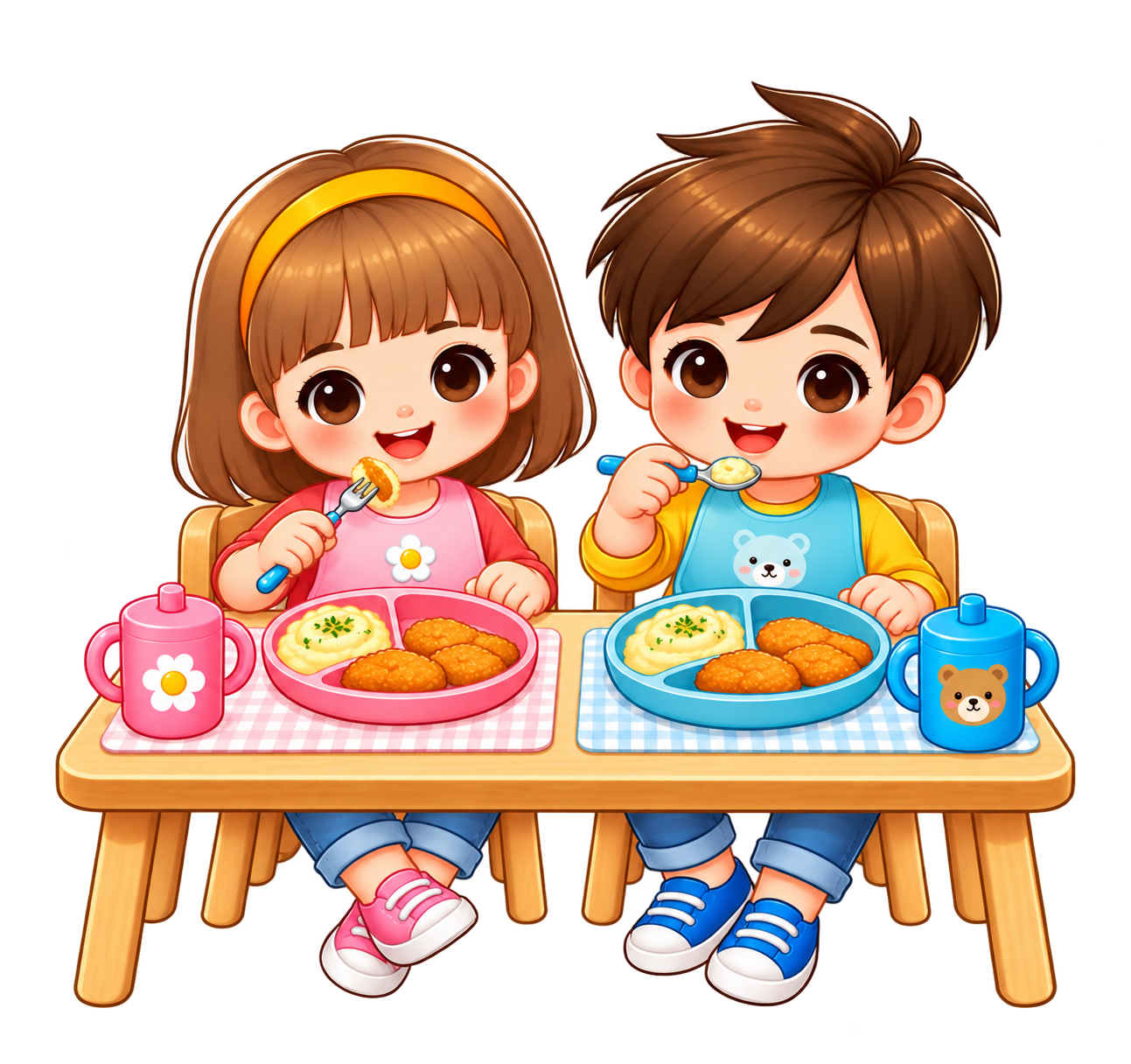 Kinder beim Mittagessen